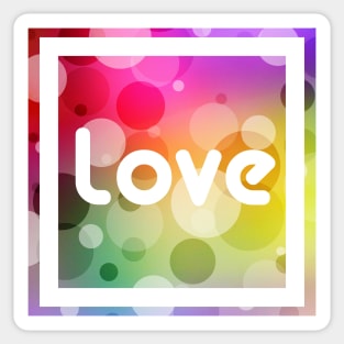 Love Bubbles Letters III Sticker